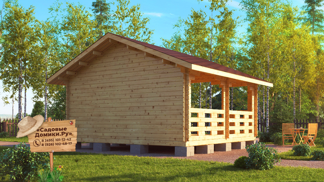 Открытая веранда 5 на 5 с одним входом