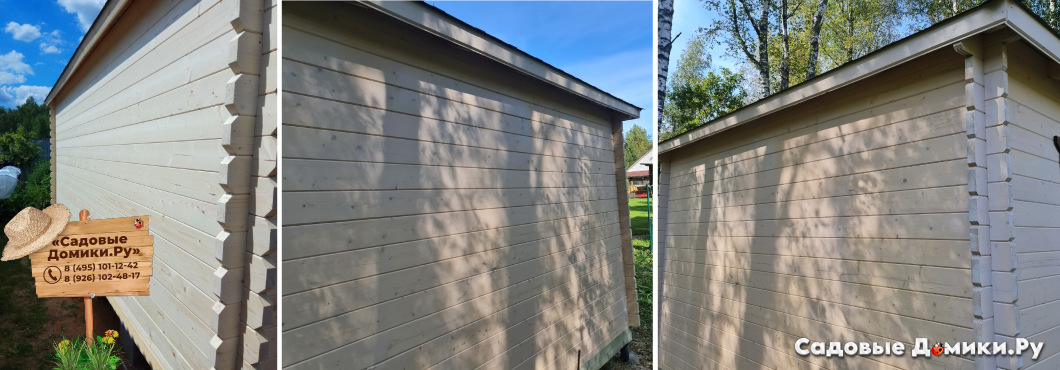 Стены садового домика из мини-бруса