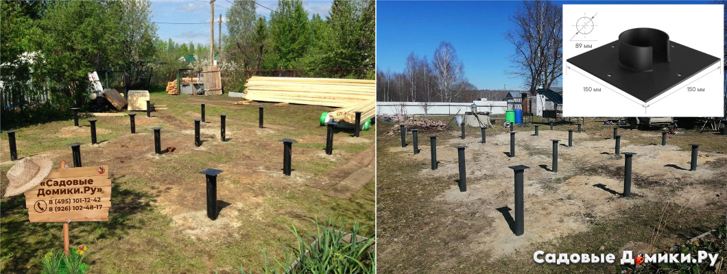Свайный фундамент для домиков