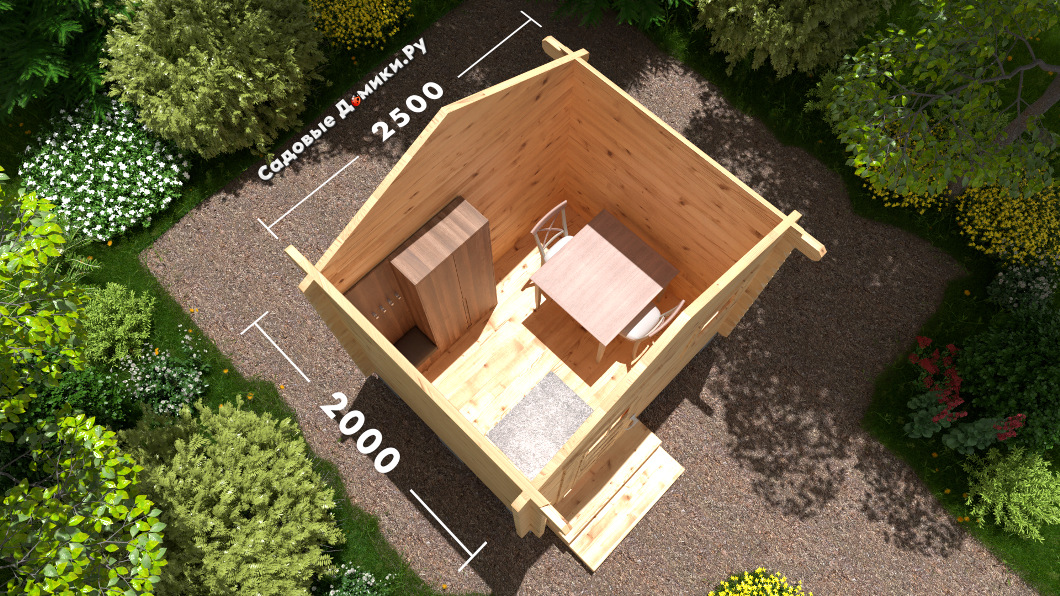Планировка домика 2,5х2 по проекту «Бабочка»