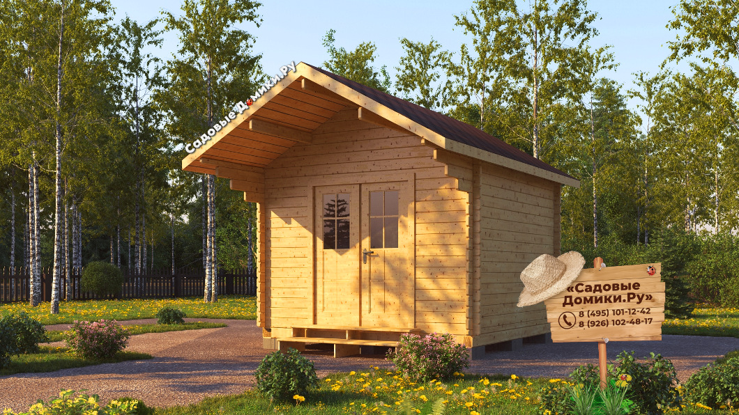 Садовый домик 3х3 метра для дачи