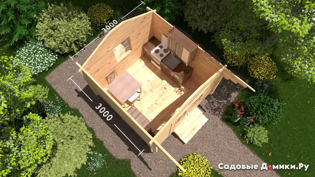 Планировка небольшого дачного домика 3 на 3 метра
