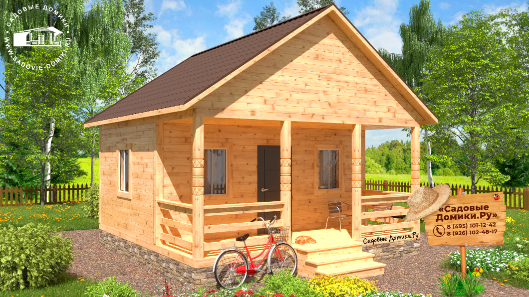 Дачный каркасный дом 6х6 с утеплением