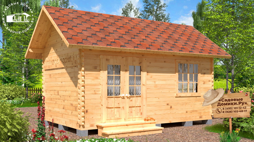 Однокомнатный хозблок 5х3 метра.