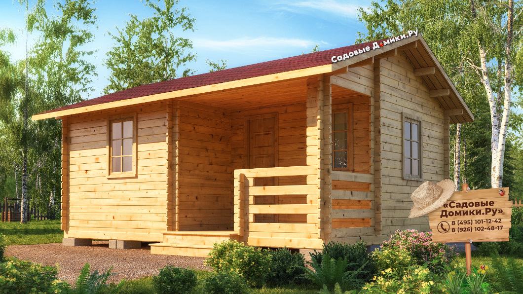 Садовый домик 6х4,5 - проект Дачник