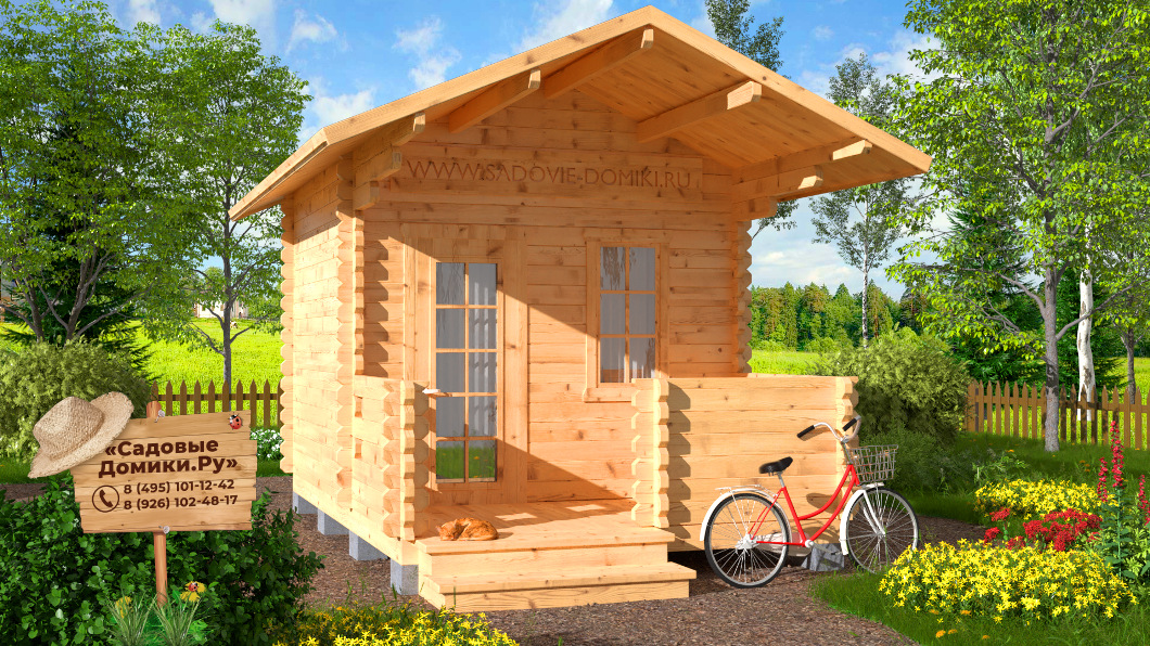 Домик-беседки 3х4,5 метра с верандой