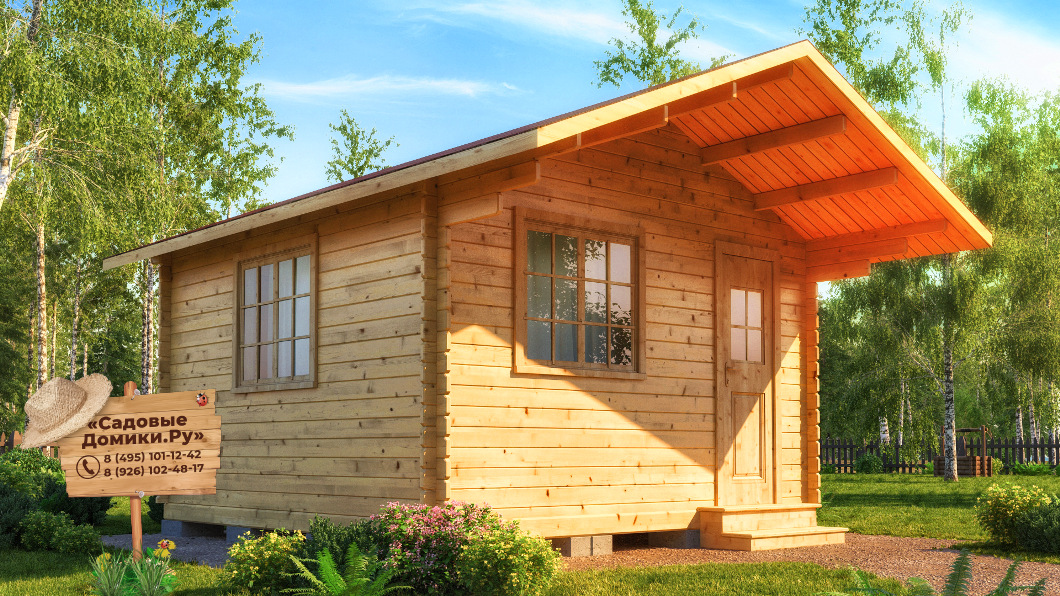 Дачный домик 4 на 4 - проект Солнышко