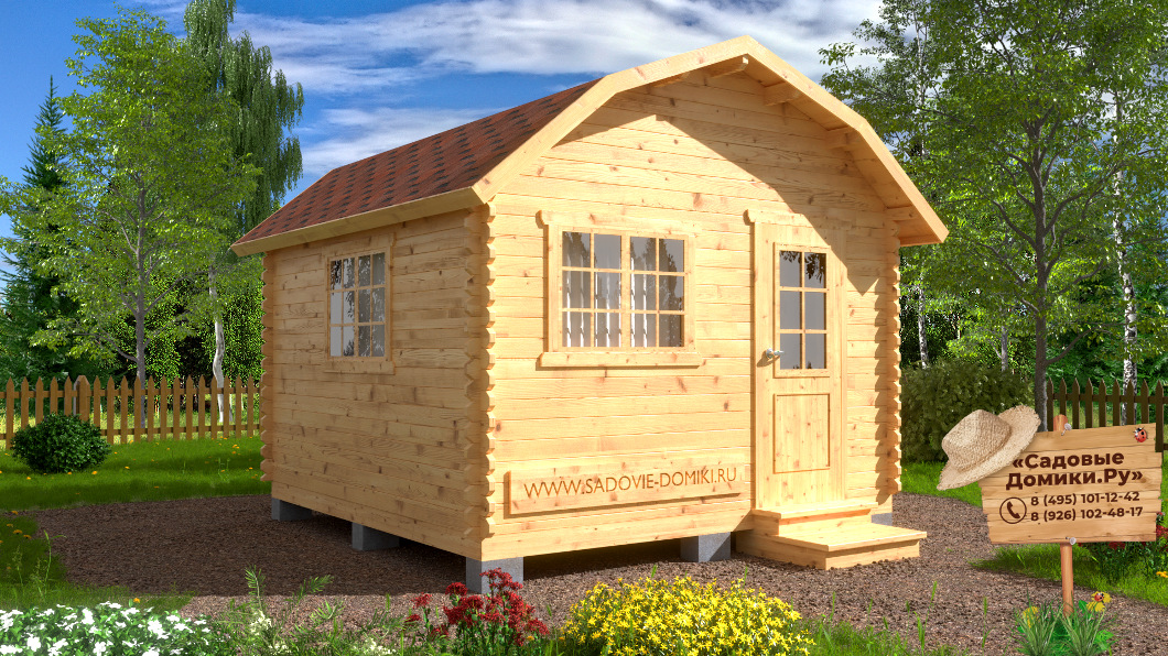 Однокомнатный дачный домик 4 на 4 метра