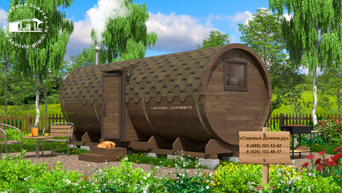 Шестиметровая бочка с печкой