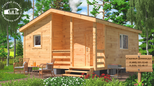 Деревянная баня 6х6 метров