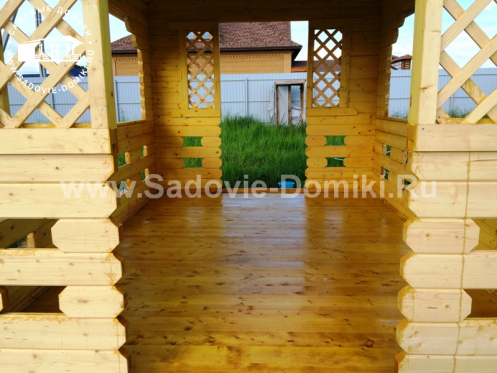 Как выглядит деревянная беседка 3х4 внутри