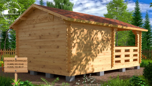 Проект деревянной беседки 6 на 4 метра