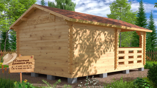 Проект деревянной беседки 6 на 4 метра