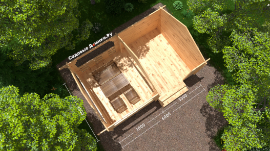 Планировка беседки 6х4 м