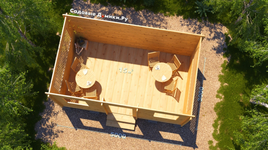 План беседки по проекту "Крона"