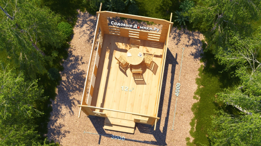 План беседки 3х4 метра