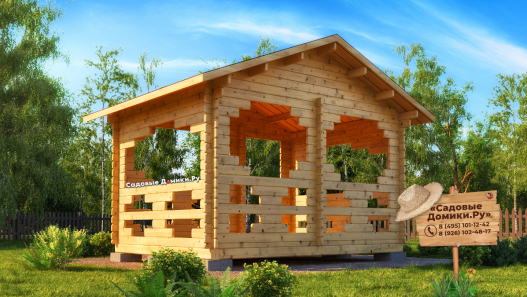 Фото открытой беседки 4 на 3 метра