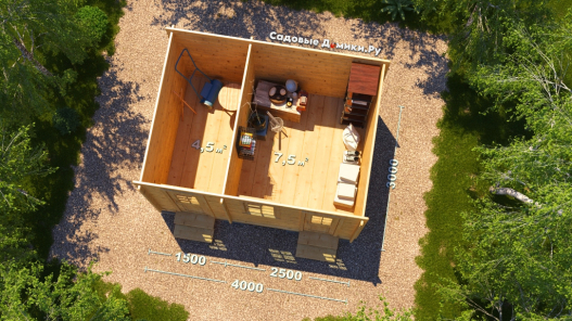 Планировка хозблока по проекту "Восход"