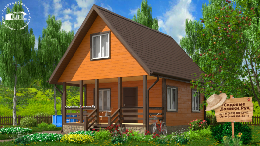 Каркасный дом 6х8 с мансардным этажом