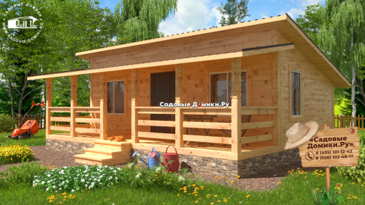 Дачный дом 8х6 в каркасном исполнении