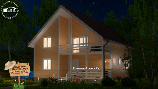 Утепленный зимний дом 10х10 в 2 этажа