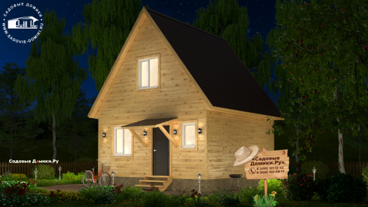 Утепленный дом 6х6, 2 этажа