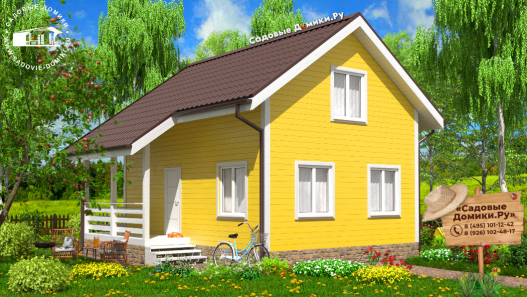 Жилой деревянный дом 6 на 8 м