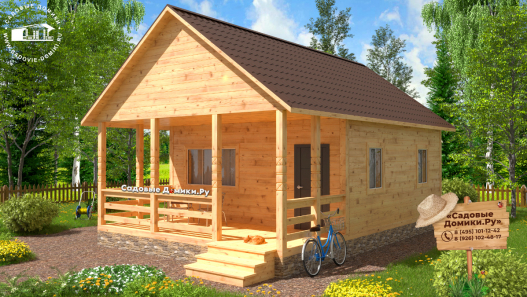 Зимний дом 6х9 с верандой