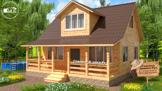 Теплый деревянный дом 8х8 для постоянного проживания