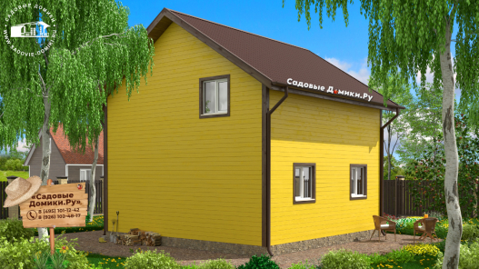 Зимний дом 8х8 - вид сзади