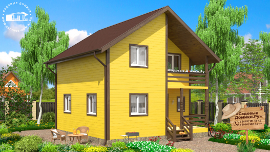 Двухэтажный круглогодичный дом 8 на 8
