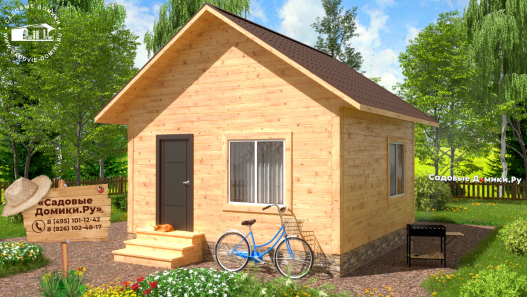 Каркасный домик 5х5 м, 3 комнаты