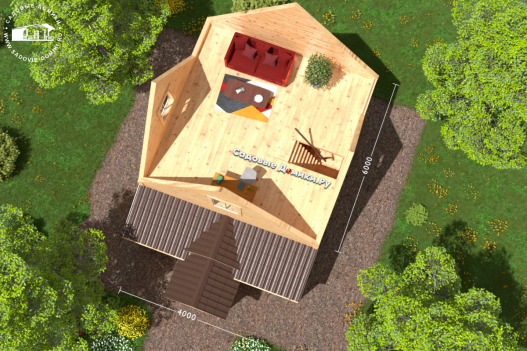 План 2 этажа - большая спальня, зона отдыха