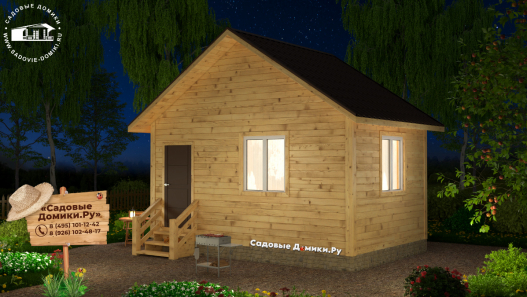 Деревянный дом 6х4 с утеплением для зимы