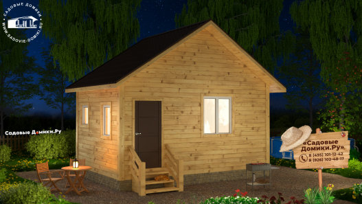 Дачный дом 6х4 с 3 комнатами