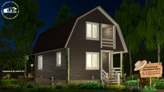 Теплый дачный дом 6х8 со вторым этажом