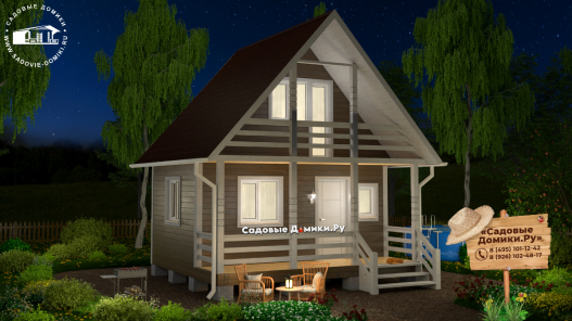 Каркасный дом 6х5,5 в 2 этажа