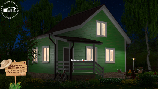 Дачный дом 8х6 со вторым этажом