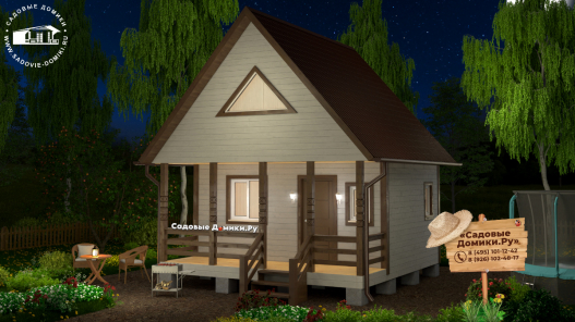 Каркасный дом 6х6 с мансардным этажом