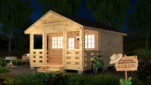 Дачный домик с верандой 4х5 м