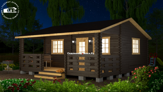 Дом 6х6 из бруса для теплой погоды