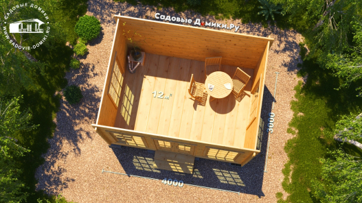 План беседки по проекту "Домик"