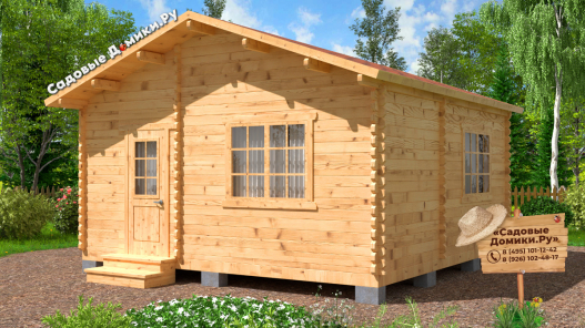 Одноэтажный садовый домик 5 на 5 метров с просторной кухней