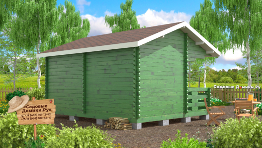 Брусовой хозблок-бытовка 5 на 4 метра