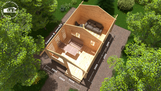 Планировка летней кухни 4х6