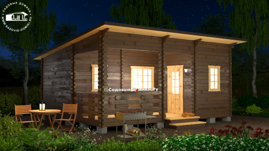 Трехкомнатный садовый домик 6х5 м