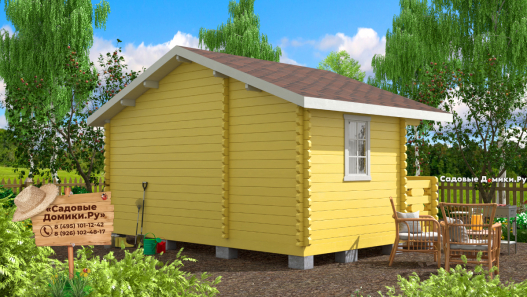 Хозблок-сарай из бруса - вид сзади