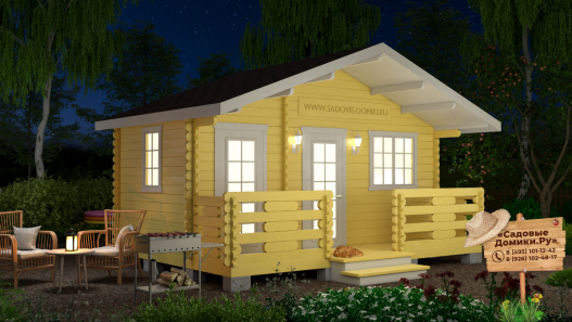 Мастерская 5х3,5 из мини-бруса