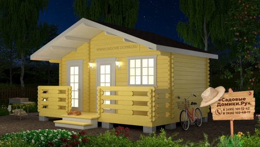 Хозблок-мастерская 5х3,5 с открытой террасой