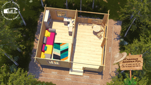 План летней кухни 6х5